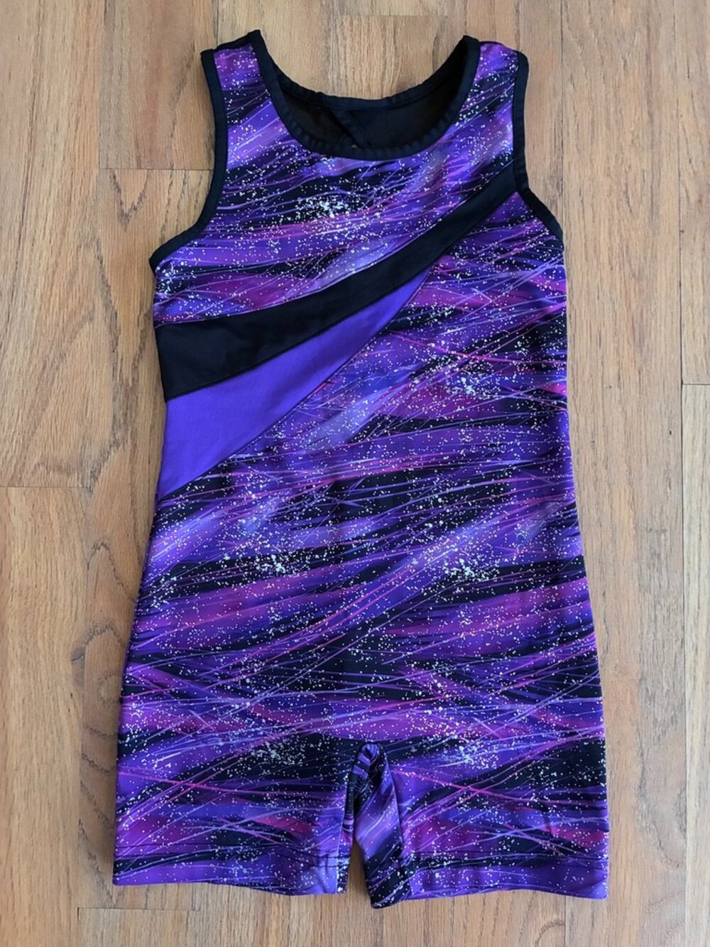 Danskin Now Girls Galaxy Gymnastics Biketard Medium (7/8)